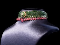 Navya Polki And Diamond Bead Choker