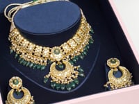 Naini Necklace And Somya Chandbalis Polki Set