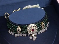 Rishika Polki And Diamond Bead Choker