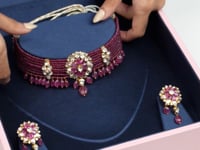 Anshika Polki And Diamond Bead Choker