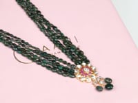 Pushiya Polki And Diamond Bead Pendant