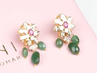 Parkhi Polki And Diamond Long Earrings