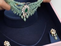 Shruti Polki And Diamond Bead Choker