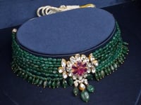 Saisha Polki And Diamond Bead Choker