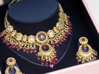 Sheetal Necklace And Mahira Tops Polki Set