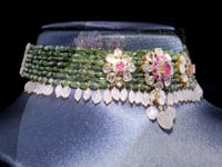 Jagruti Polki And Diamond Bead Choker