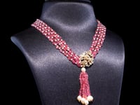 Medha Polki And Diamond Bead Pendant