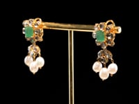 Shipra Polki And Diamond Long Earrings