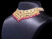 Fareen Necklace And Liv Long Earrings Polki Set