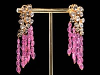 Hania Polki And Diamond Long Earrings