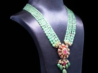 Maria Polki And Diamond Bead Pendant