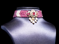 Manasvi Polki And Diamond Bead Choker