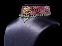 Ridhima Polki And Diamond Bead Choker