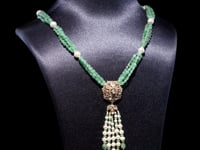 Zinal Polki And Diamond Bead Pendant