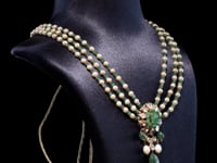 Amaira Polki And Diamond Bead Pendant