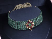 Khushi Polki And Diamond Bead Choker