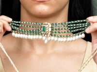 Akriti Polki And Diamond Bead Choker