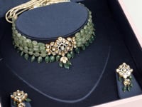 Tarana Polki And Diamond Bead Choker