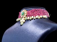 Roma Polki And Diamond Bead Choker