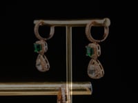 Niha Polki And Diamond Long Earrings