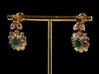 Shweta Polki And Diamond Long Earrings