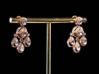 Veena Polki And Diamond Long Earrings