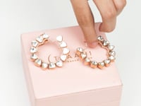 Kavya Polki And Diamond Hoops