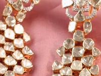 Ziya Polki And Diamond Long Earrings