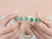 Ursula Polki And Diamond Bangle
