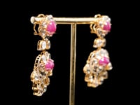 Reema Polki And Diamond Long Earrings