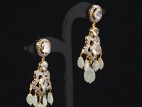 Aataksha Polki And Diamond Long Earrings