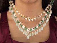 Bhavi Polki And Diamond Necklace