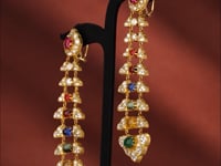 Alivia Polki Long Earrings