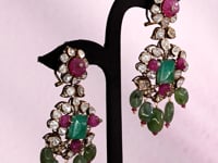 Alessia Polki And Diamond Long Earrings