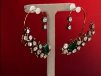 Gia Polki And Diamond Long Earrings