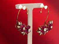 Daisy Polki And Diamond Long Earrings