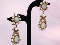 Lina Polki And Diamond Long Earrings