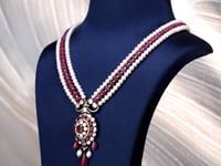 Evie Polki And Diamond Bead Pendant