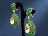 Tionne Polki And Diamond Long Earrings