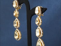 Nelina Polki And Diamond Long Earrings