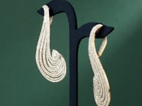 Ahana Diamond Long Earrings