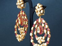 Shruti Polki And Diamond Long Earrings