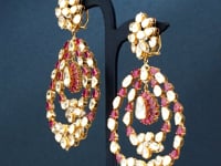 Shruti Polki And Diamond Long Earrings