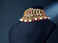 Samrin Polki And Diamond Necklace