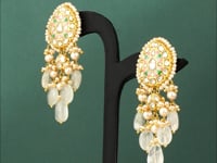 Wajiha Jadau Polki And Diamond Long Earrings