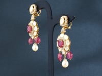 Alivia Polki And Diamond Long Earrings