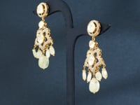 Aataksha Polki And Diamond Long Earrings
