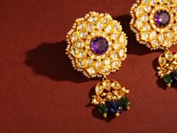 Akshra Polki Long Earrings