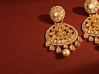 Jagruti Jadau Polki Long Earrings