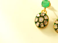 Ritvi Polki Long Earrings